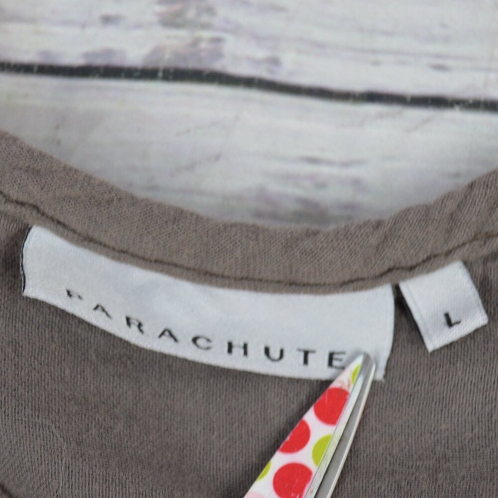Parachute 100% Cotton Sleep Shirt In Grey Color Womens Sz Large READ Stains - Picture 4 of 12